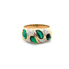 Vintage Diamond & Emerald 14K White & Yellow Ring