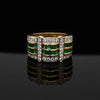 Vintage Diamond & Emerald 14K White & Yellow Ring