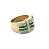 Vintage Diamond & Emerald 14K White & Yellow Ring