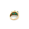 Vintage Diamond & Emerald 14K White & Yellow Ring