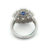 Vintage Fine Sapphire & Diamond 14K White Gold Ring