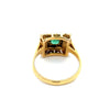 Vintage Emerald & Diamond 14K Yellow Gold Ring
