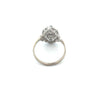 Vintage Irr. Blue Diamond 14K White Gold Ring