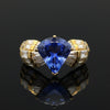 Vintage Tanzanite & Diamond 14K Yellow Gold Ring