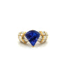 Vintage Tanzanite & Diamond 14K Yellow Gold Ring