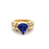 Vintage Tanzanite & Diamond 14K Yellow Gold Ring