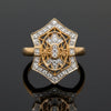 Vintage Filigree Diamond 14k Yellow Gold Ring