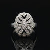 Vintage Filigree Diamond 14k White Gold Ring