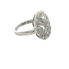 Vintage Filigree Diamond 14k White Gold Ring