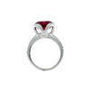 Vintage Fine Rubellite & Diamond 14k White Gold Ring