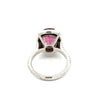 Vintage Pink Tourmaline & Diamond 14k White Gold Ring