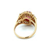 Vintage Fine Rubellite & Diamond 14k Rose Gold Ring