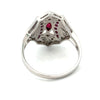 Vintage Ruby & Diamond 18k Yellow/White Gold Ring