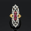 Vintage Ruby & Diamond 18k Yellow/White Gold Ring