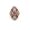 Vintage Ruby & Diamond 18k Yellow/White Gold Ring