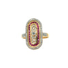 Vintage Ruby & Diamond 18k Yellow/White Gold Ring