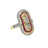 Vintage Ruby & Diamond 18k Yellow/White Gold Ring