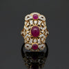 Vintage Ruby & Diamond 18k Yellow/White Gold Ring