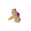 Vintage Ruby & Diamond 18k Yellow/White Gold Ring
