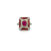 Vintage Ruby & Diamond 18k Yellow/White Gold Ring