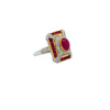 Vintage Ruby & Diamond 18k Yellow/White Gold Ring
