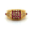 Vintage Ruby & Diamond 18k Yellow Gold Ring