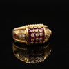 Vintage Ruby & Diamond 18k Yellow Gold Ring