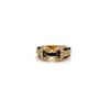 Vintage Sapphire & Diamond 18k Yellow Gold Ring