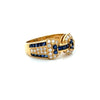 Vintage Sapphire & Diamond 18k Yellow Gold Ring