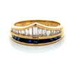 Vintage Sapphire & Diamond 18k Yellow Gold Ring