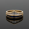 Vintage Sapphire & Diamond 18k Yellow Gold Ring