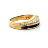 Vintage Sapphire & Diamond 18k Yellow Gold Ring