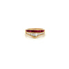 Vintage Ruby & Diamond 18k Yellow Gold Ring