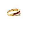 Vintage Ruby & Diamond 18k Yellow Gold Ring