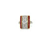 Vintage Ruby & Diamond 18k Yellow/White Gold Ring