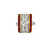 Vintage Ruby & Diamond 18k Yellow/White Gold Ring