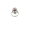 Vintage Ruby & Diamond 18k White Gold Ring