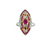 Vintage Ruby & Diamond 18k Yellow/White Gold Ring
