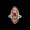 Vintage Ruby & Diamond 18k Yellow/White Gold Ring