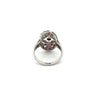 Vintage Ruby & Diamond 18k White Gold Ring