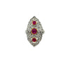 Vintage Ruby & Diamond 18k Yellow/White Gold Ring