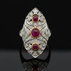 Vintage Ruby & Diamond 18k Yellow/White Gold Ring