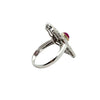 Vintage Ruby & Diamond 18k White Gold Ring