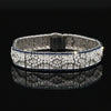 Vintage Diamond & Sapphire 18K White Gold Bracelet