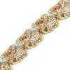 Vintage Elephant Diamond & Ruby 18K Yellow Gold Bracelet