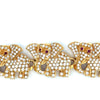 Vintage Elephant Diamond & Ruby 18K Yellow Gold Bracelet