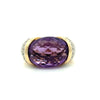 Estate Diamond & Amethsyt 14K Yellow & White Gold Ring