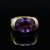 Estate Diamond & Amethsyt 14K Yellow & White Gold Ring