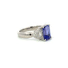Vintage Tanzanite & Diamond Platinum Ring