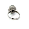 Vintage Black Opal & Diamond Platinum Ring